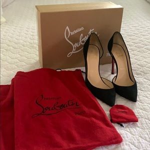 Christian Louboutin Iriza 100 Black Suede pumps